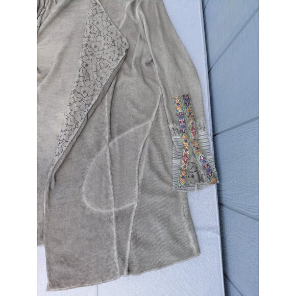 Soft Surroundings Cadence Topper Waterfall Cardigan Sm Floral Lace Embroidered - Picture 5 of 9